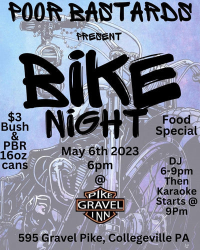 May 6th Poor Bastards Car Club Bike Night