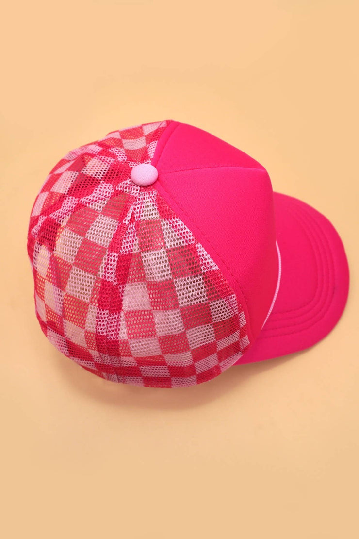 TRUCKER HAT CHECKER FOAM FRONT MESH BACK CAP | 40HW726