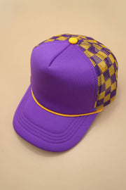 TRUCKER HAT CHECKER FOAM FRONT MESH BACK CAP | 40HW726