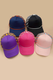 TRUCKER HAT CHECKER FOAM FRONT MESH BACK CAP | 40HW726