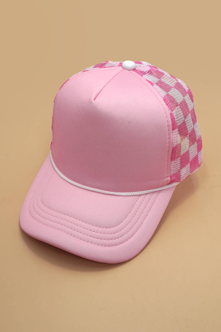 TRUCKER HAT CHECKER FOAM FRONT MESH BACK CAP | 40HW726
