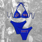 Blue Let's Get Dirty 'Merica Bikini