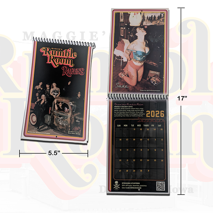 Maggie's Rumble Room Ravens Calendar – Dirty Biker Design