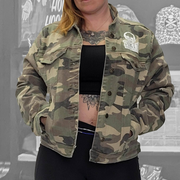 Women’s “Hard to Handle” Camo Denim Jacket