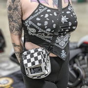 Checkered Flag Belt Loop Hip Bag