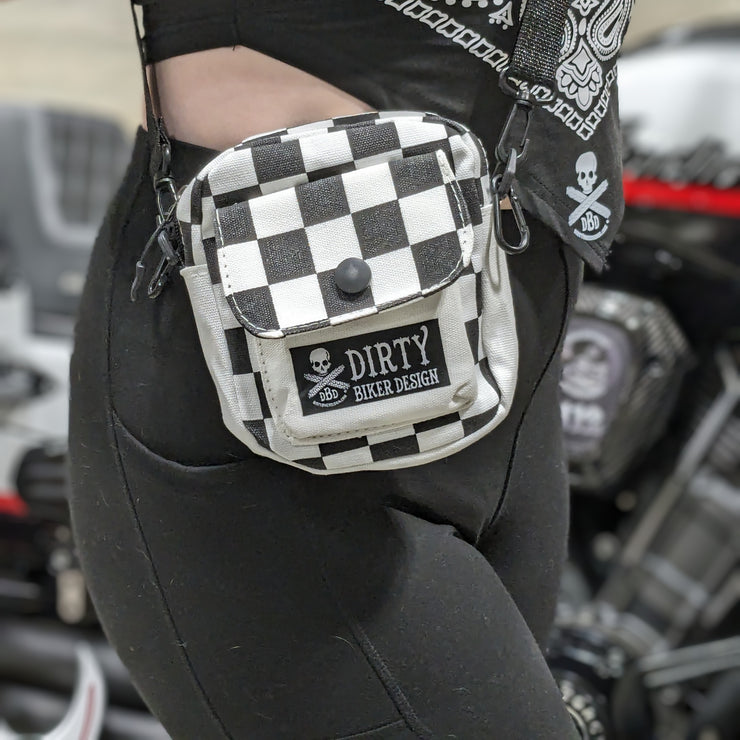 Checkered Flag Belt Loop Hip Bag