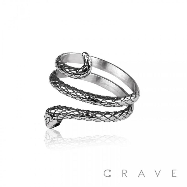 SNAKE STAINLESS STEEL BIKER RING: 10