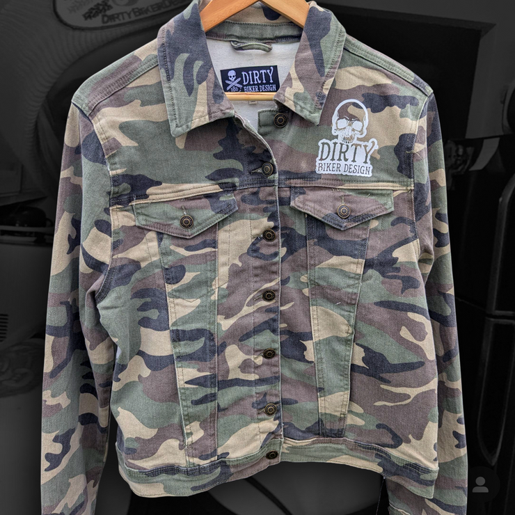Women’s “Hard to Handle” Camo Denim Jacket