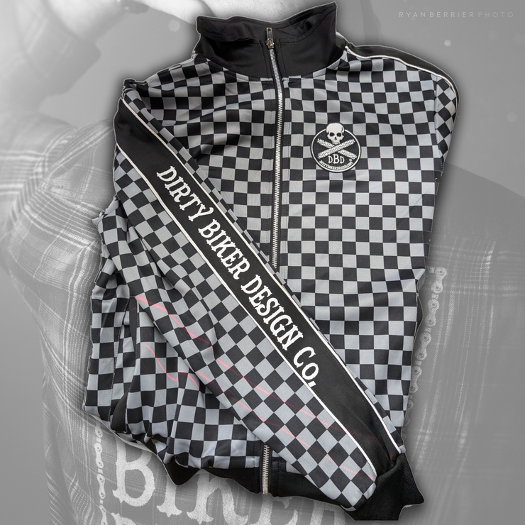 Checkered Print Track Jacket