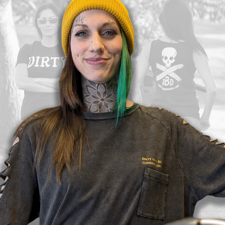Ripped Long-Sleeve Pullover Top