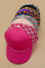 TRUCKER HAT CHECKER FOAM FRONT MESH BACK CAP | 40HW726