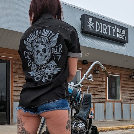 Quick & Dirty Button Down Shirt | Dirty Biker Design