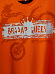 Braaap Queen V-Neck Jersey Tee