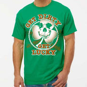 Dirty Biker Design Get Dirty Get Lucky T-Shirt