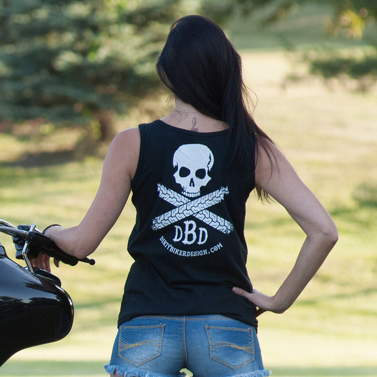 Dirty Biker Design - Ladies Logo Tank Top