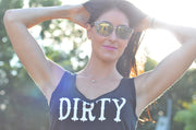 Dirty Biker Design - Ladies Logo Tank Top